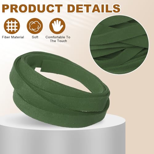 uxcell 10Pcs 1 Yard 10mm Wide Flat Leather String Cord, 1.4mm Thick Craft Suede Strap Braiding Lacing Strips Rope for DIY Leather Crafts Necklace Bracelet Collars Belts, Dark Green - color: Dark Green