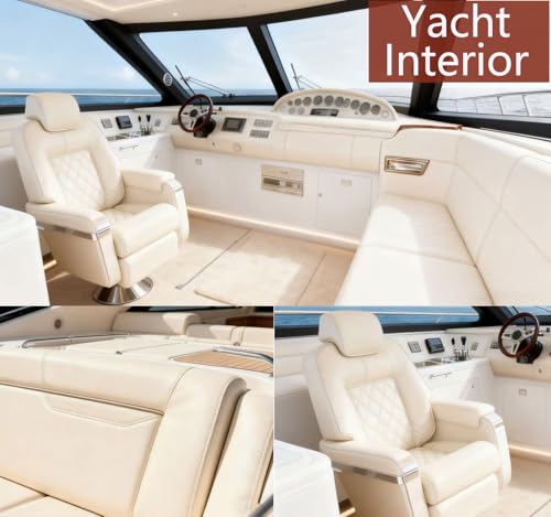 CDY Marine Vinyl Faux Leather: Soft Waterproof Faux Leather Fabric 54"x 36" | Durable Easy to Cut Marine Vinyl Leather - Upholstery Fabric for Making Crafts DIY Upholstery Boat Car Sofa (Meter-Yellow) - color: Yellow