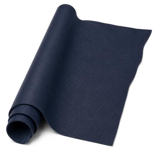 Reed Leather Hides - Cow Skins (8 inches X 11 Inches, Navy) | Arts and Crafts - color: Navy, size: 0.6 Square Foot