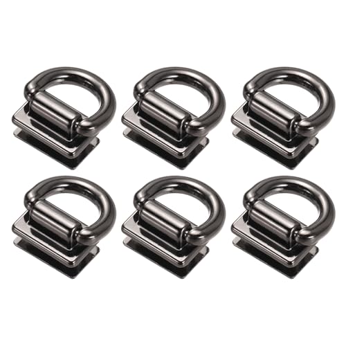 M METERXITY Metal Bag Connector, Purse Suspension Clasp with D Ring for Purse/DIY Crafts Hardware Accessories - color: Black