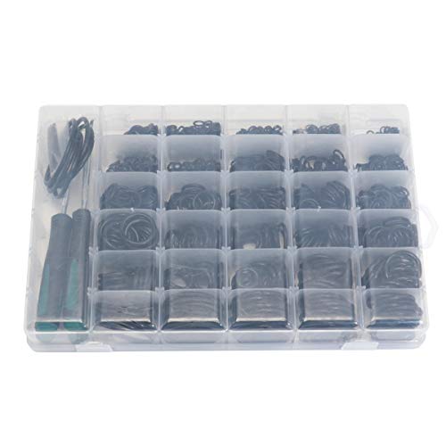 KOOTANS 32Size 1225Pcs Metric Nitrile Rubber O Rings Assortment Kit + 4pcs O-Ring Remover, Oil Resistant NBR O-Ring Sealing Assortment Kit Set for Air Plumbing, Fuel Injector and Faucet Seal O Rings - style: 1225Pcs 32Size O-RING