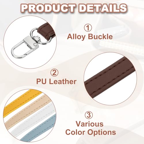 PATIKIL Leather Purse Handle Strap, 2 Pcs 17 Inch Leather Purse Strap Replacement DIY Women Clutch Bag Handbag Top Handle Strap Repair Accessories, Dark Brown - color: Dark Brown, size: 17 Inch