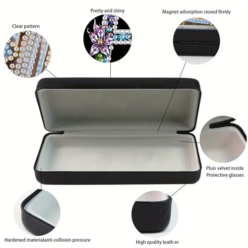 1pcs 5d Diamond Art Kits for Adults Small Diamond Painting Kit Gem Art Paint by Diamonds Dots Eyeglasses Case DIY for Beginner Women (#6) - color: #6