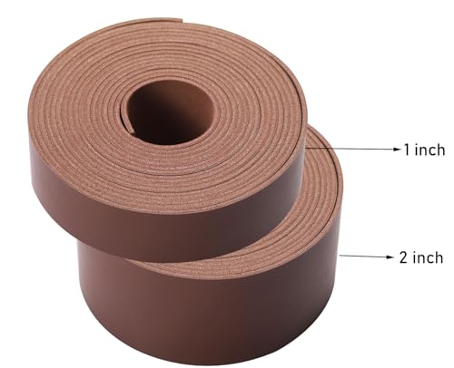 Picheng Faux Leather Strap for Crafts: 1 Inch Wide 138" Long Leather Strips - color: Dark Brown, size: 1 Inch