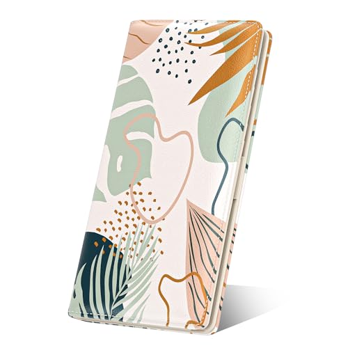 Nipichsha Womens Wallet, RFID Slim Wallets for Women, Thin Ladies Credit Card Holder Purse, Cute Leather Bifold Clutch Billfold with 11 Card Slots & ID Window, Boho Leaves | Long Ladies Billfold, RFID Slim Wallets for Women, Thin Ladies Credit Card Holder