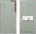 PU Leather Card & Cash Envelope for Travel and Budgeting Mint Grey | Reusable Money Holder, Stylish Leather Money Envelope - color: Mint Grey
