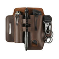 Leather Multitool Sheath for Belt – EDC Pouch & Leather with Flashlight Holder,Pen Loop & Keychain Clip –Multi Tool Holster Pouch for Men,Gift - color: Brown