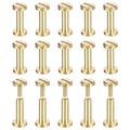 uxcell 30Pack Brass Chicago Screws, 10x6mm Flat Head Screw Back Binding Post Nail Stud Rivets Fastener for DIY Leather Craft Belt Strap - size: 10x6mm