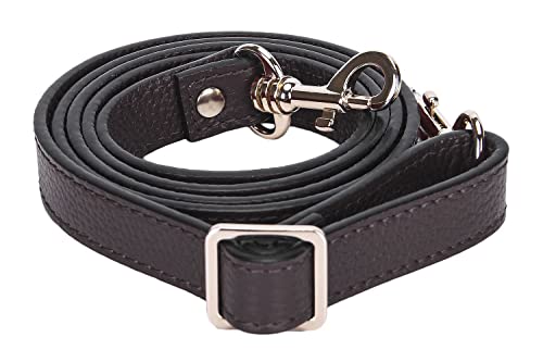 VanEnjoy Full Grain Leather Adjustable Crossbody Straps Replacement - 0.7" Wide, 25"-51" Long(Expresso) - color: Expresso