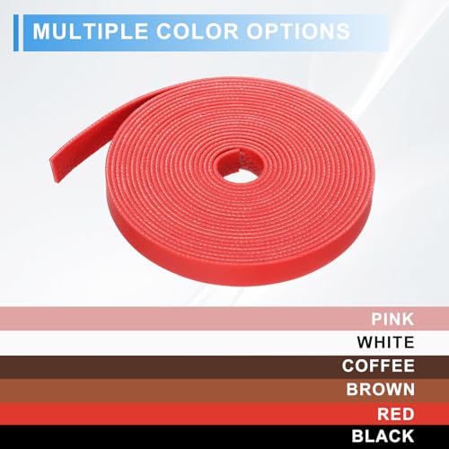uxcell Leather Straps, 0.4 Inch Wide 79 Inch Long Soft Flat Leather Strips Cord for Craft Projects Tooling Belt Bag Making, Red - color: Red, size: 0.4 Inch Wide, 79 Inch Long