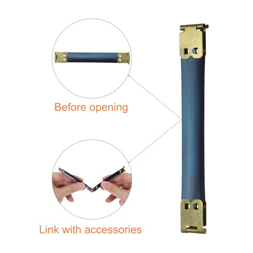 uxcell 12Pcs Metal Internal Flex Frame, 10cm/3.9" Coin Purse Frame Handbag Hinges Clip for Wallet Bag DIY Craft Sewing Purse Making, Bronze - size: 3.9"