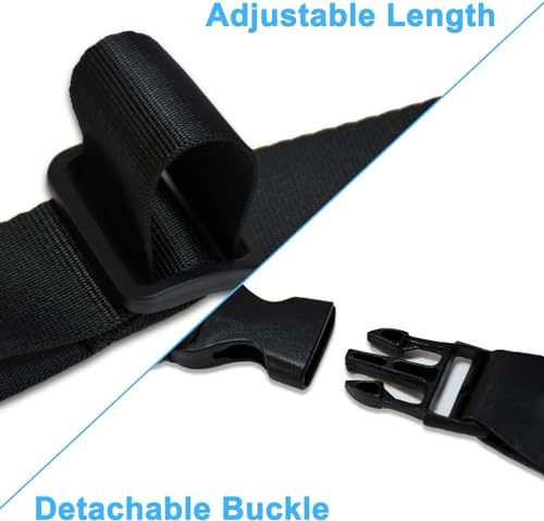 TIMISM Shoulder Strap, 59 inch Adjustable Removable Shoulder Straps, Black | Sturdy Nylon Comfortable Shoulder Strap, Universal Replacement Strap Holder Cross Body for Tablet Case/Camera/Crossbody Bag - size: 1 Strap with Thin Connector