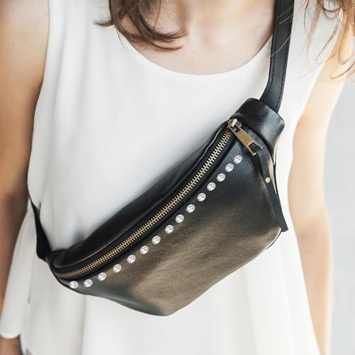 uxcell 60 Sets Rhinestone Rivets, 8mm Leather Rivets Crystal Rivets Stud Rapid Double Cap Rivets for DIY Leather Craft Fabric Clothes Belt Bags, Pink - color: Pink, size: 8mm