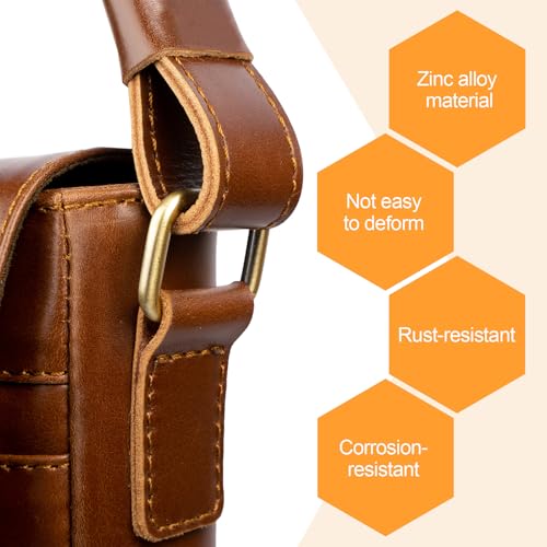 uxcell 8pcs Metal Flat Rectangle Ring, Rectangular Buckle Rings Square Strap Webbing Loop for Bag Belt Purse DIY - color: Bronze, size: 26mm(1 inch)