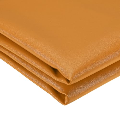 uxcell Marine Vinyl Fabric, 54 Inch 1 Yard Upholstery Faux Leather Soft Waterproof Sheets Fabric for Crafts DIY Sewings Sofa Wallets Handbag Car, Khaki - color: Khaki