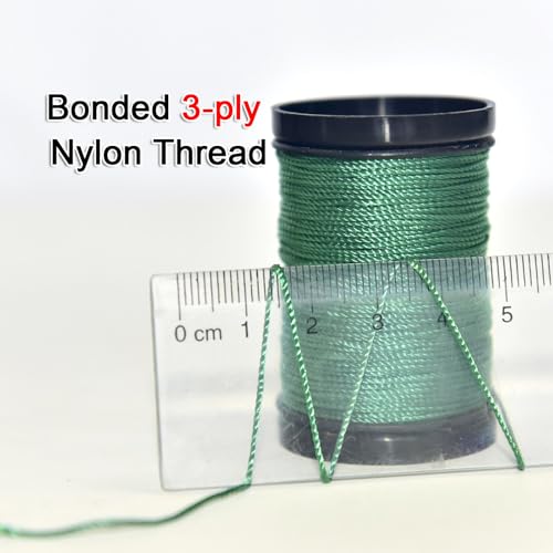 30 Yards Heavy Duty Extra Strong Upholstery Nylon Sewing Thread for Machine, Home, Hand, Craft, and Denim Leather，Color：Green - color: Green