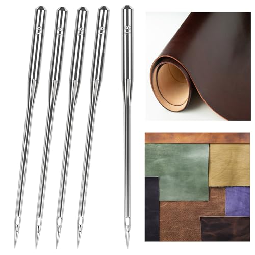 100 Pcs Universal Size 110/18 Heavy Duty Sewing Machine Needles, Quliting Sewing Machine Needles for Leather, Compatible with Kind of Home Sewing Machine - style: 100pcs