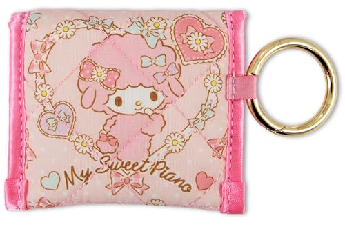 Sonix x Sanrio Quilted Earbud Pouch | Premium Cotton Bag Charm for AirPods, Keychain Storage Case Cover with Carabiner Ring | My Sweet Piano - color: My Sweet Piano