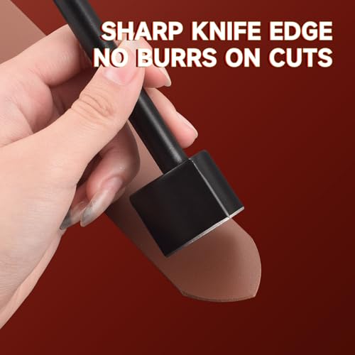 Leather V Shape Cutter Punch,4 PCS 20/25/30/35mm Leather Precision Cutting Tool for Belts, Crafts, DIY Leatherworking – Durable Stainless Steel Punch Set