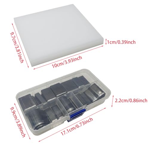 56 Pcs Multiple Shapes Hollow Punch Cutter Tool, 55 Pcs Hole Punch Tool with Perforated Matting, DIY Leather Crafting Tools - style: 56PCS