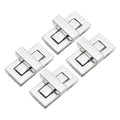 M METERXITY 4Pcs Purse Twist Lock (1.73 x 0.87 Inches, Silver)- Rectangular Purse Closure Twist Turn Lock Clasp Metal Clip Hardware Apply to DIY Handbag/Purse/Wallet/Leather Craft - color: Silver, size: 1.73 x 0.87"