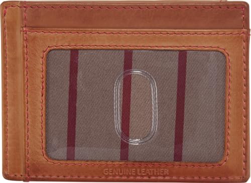 Rawlings | Men's Front Pocket Wallet Collection | Genuine Leather | Multiple Styles & Colors - color: Light Brown | Cash Pocket | Baseball Stitch