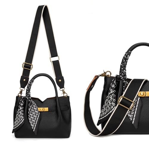 Purse Strap, 1.5" Cowhide Head Wide Shoulder Bag Strap Adjustable Replacement,Jacquard Embroidery Crossbody Bag Straps - color: Blackwhite