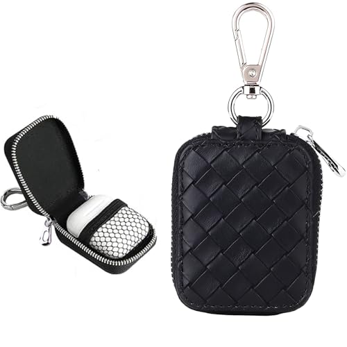 Earbud Case, Headphone Storage Case with Keychain EB-1 Lattice Black - color: Cable Lattice Black