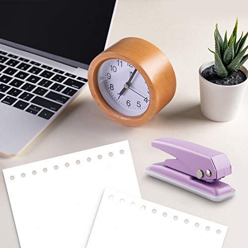 Single Hole Puncher, 1/4" Hole, 20 Sheet Capacity, Purple, 1 Pack | Metal Paper Punch with Skid-Resistant Base, for Paper, Chipboard, Art Project - color: Purple