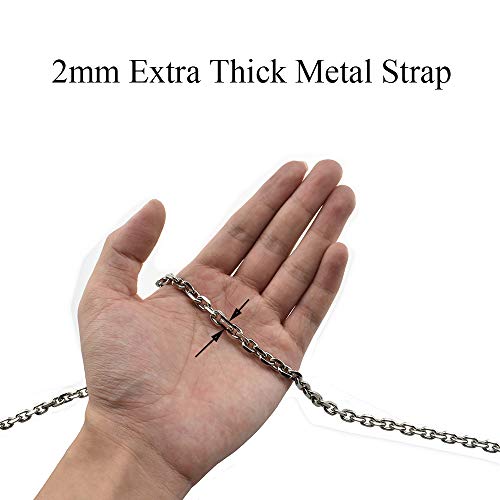 HAHIYO Mini Pochette Purse Chain Strap Thin Wide 6mm for LV Length 31.5 inches Thick 2mm Shiny Silver for Shoulder Cross Body Sling Handbag Wallet Clutch Comfortable Flat Metal Strap 1 Pack - size: Silver 31.5 Inches Length