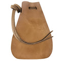 Leather Drawstring Pouch, Coin Bag, Medicine Tobacco Pouch Medieval Reenactment Made in U.S.A. by Nabob Leather Size 5.75" x 4.25" - color: Rustic Tan, style: Medium