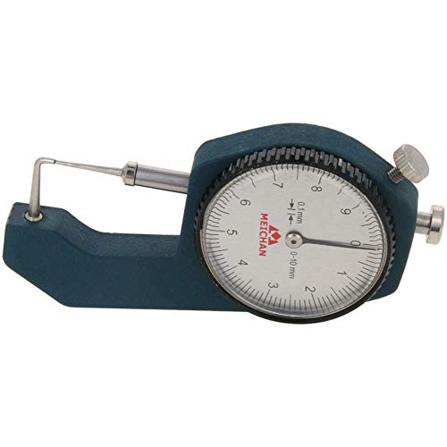 Utoolmart Dial Thickness Gauge, Flat Head Thickness, 0-10mm Tester Dial Measuring Tool for Paper Leather Cloth Paper, Film, Wire - size: C-08 0-10mm
