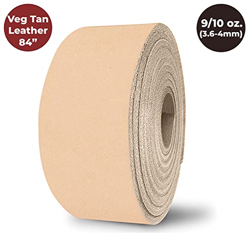 #2 Vegetable Tan Import Cowhide Leather Strip 8/9 oz Size: 3-1/4x50 - size: 3-1/4x50"
