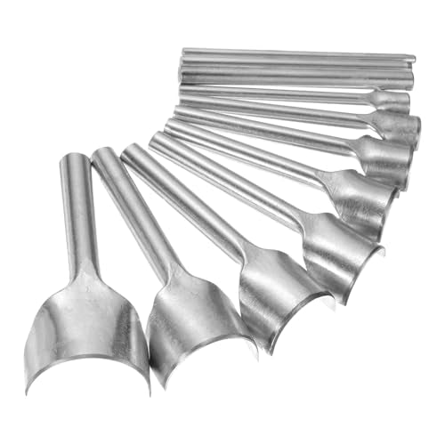 uxcell 11pcs Half-Round Leather Punch, 3mm-45mm, Leather Cutter Arch Curve, Belt End Cutter, Iron Half Circle Punch Tool for Crafting Strap Belt, Wallet and Bag - size: 3,5,8,10,15,20,25,30,35,40,45mm