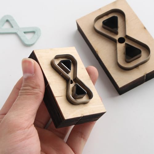 2Pcs Bow Shape Leather Cutting Die Set, Backpack Strap Punching Mold, DIY Metal Die Cutter Tool for Leather Crafts & Art Projects - color: PG218E