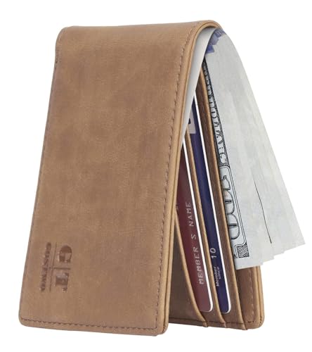 Gostwo RFID Blocking Bifold Wallet for Teen Boys & Men, Credit Card Holder - color: Khaki