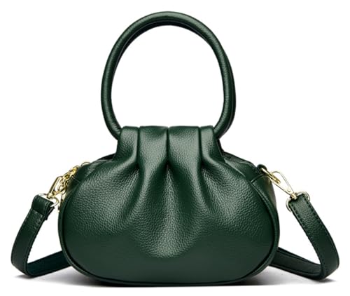 Slouchy Crossbody Bags Women Small Cross Body Hobo Crescent Shoulder Purses PU Leather Travel Dumpling Cloud Bag Handbags - color: A Green
