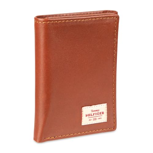 Tommy Hilfiger Men's Trifold Wallet - color: Cognac