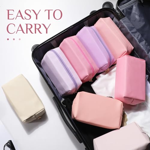 Sanwuta 9 Pcs Makeup Bags Bulk Toiletry Case,Pink Purple Series - color: Pink Purple Series