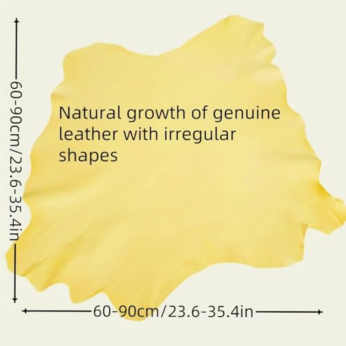 Sheep Skin, 0.7-1.0mm Thick, for Gloves, Clothing, Leather Sheets for Crafts and Arts (Yellow 7-8 Square feet) - color: Yellow 7-8 square feet