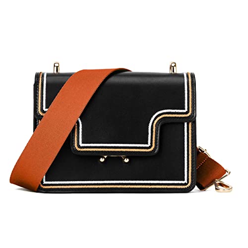ZOOEASS Wide Shoulder Strap (Solid),Adjustable Replacement Belt Crossbody Canvas Bag Handbag - color: Brown