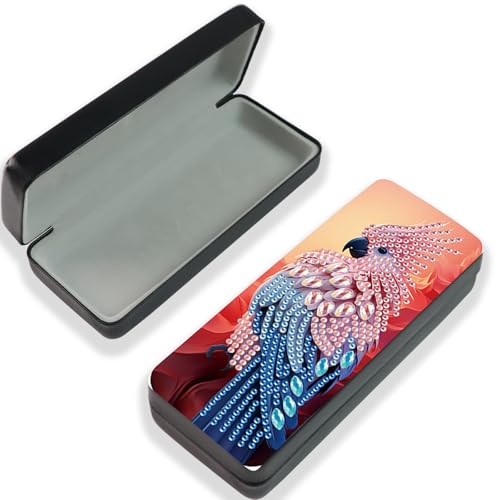 Diamond Painting Eye Glasses Case - color: Parrot 2
