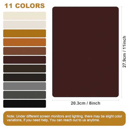 IANZE 2Pcs Leather Repair Patch, Self Adhesive Leather Repair Patch for Car Seats, Couches, Furniture, Sofa, Handbags, Office Chair (Red Brown) - color: Red Brown