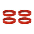 HARFINGTON Leather Watch Band Loops Replacement Watch Strap Holder Retainer Wristwatch Strap Fastener Rings for Wristband - color: Red, size: 18mm