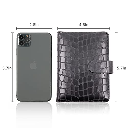 Melsbrinna Premium Leather Passport Holder Covers Case, Waterproof Rfid Blocking Travel Wallet Passport Holder with Pen Holder, Cute Passport Book for Women/Men - color: AI-Stone-black