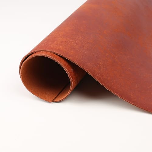 Eren's Leather Goods Pueblo Leather Sheets for Crafts, Full Grain Cowhide Tooling Leather Pieces (Cognac, 12"x12") - color: Cognac, size: 12"x12"