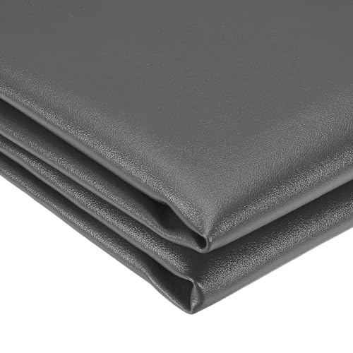 uxcell Marine Vinyl Fabric, 54 Inch 1 Yard Upholstery Faux Leather Soft Waterproof Sheets Fabric for Crafts DIY Sewings Sofa Wallets Handbag Car, Gray - color: Gray