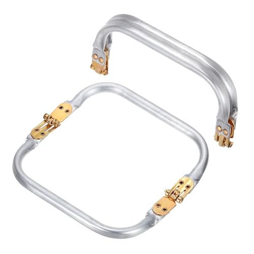 uxcell Metal Purse Frame 2Pcs, 5.9" Rectangle Lock Frame Kiss Lock Clasp Bag Frame Hardware Replacements for DIY Purse Handle Bag Making Sewing Craft Carpet - size: 5.9"