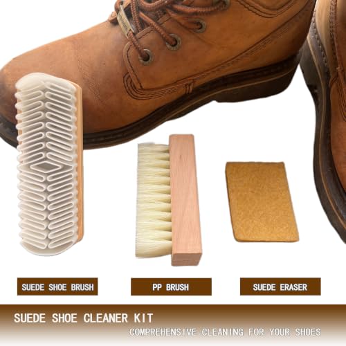Suede Shoe Cleaning Kit 3Pcs Brush & Eraser Set - color: 3 Pcs