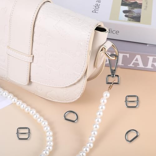 30 Pcs Metal Swivel Lobster Clasp Hooks,D Rings Purse Hardware for Bag Making,Purse Strap Hardware Push Gate Snap Hooks Trigger Clips for DIY Crafts Keychain Purse Handbag Making (Black,3/4 Inch) - color: Black, size: 3/4 Inch
